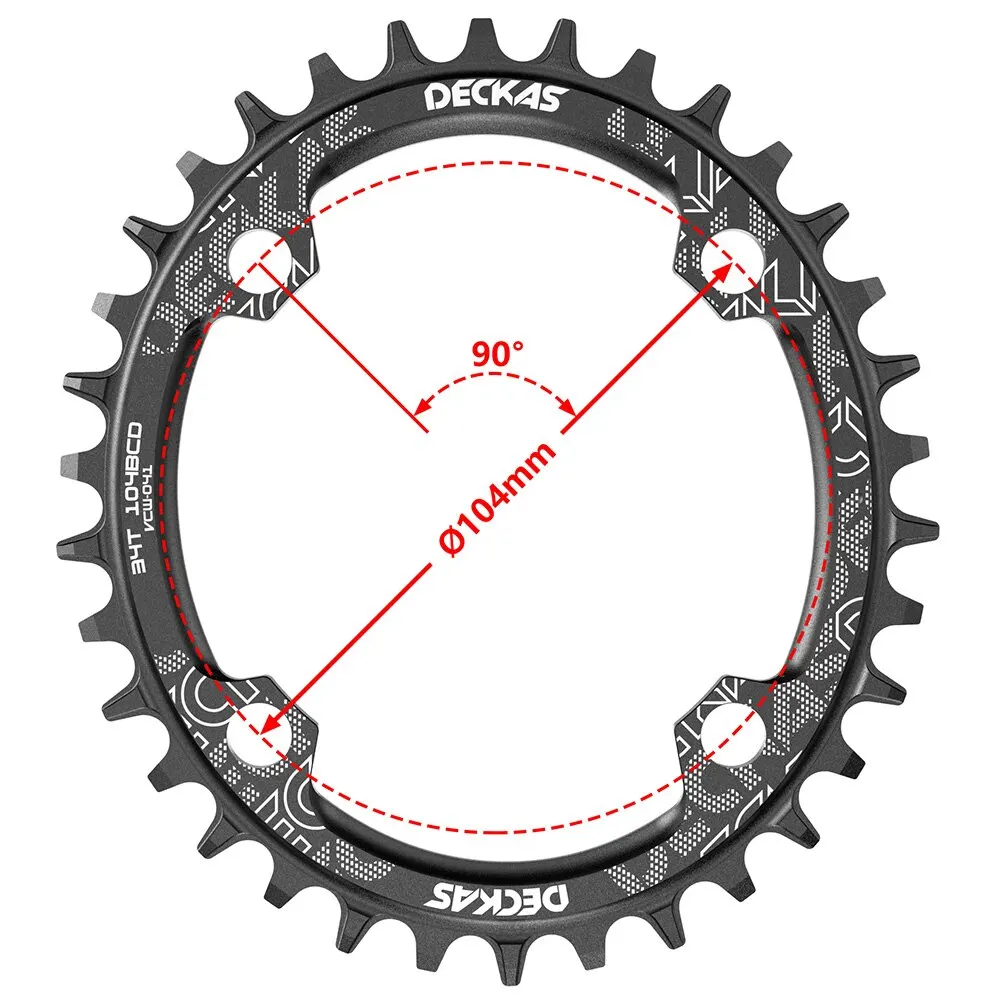 Bike Chainring 104BCD Round Oval Narrow Wide 30T 32T 34T 36T 38T Crankset Tooth Plate