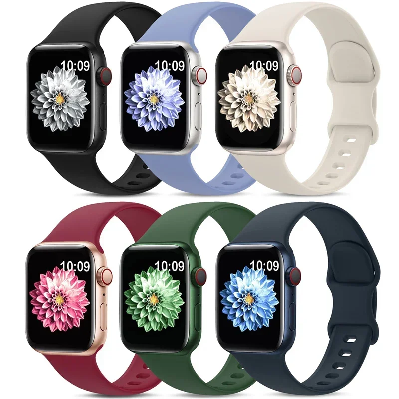 Silikonarmband für Apple Watch Band 44 mm 40 mm 45 mm 41 mm 42-46 mm Sportarmband iWatch Serie 10 8 7 SE 4 5 6 9 Ultra 2 49 mm – Detail 11