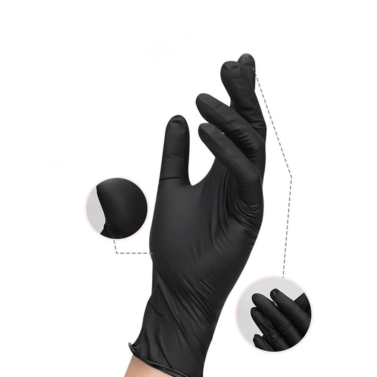 Nitrile Gloves for Cleaning Latex 20 50 100PCS Maintenance Household Kitchen Bathroom Dishwashing Nail Art Hair Dye Pets