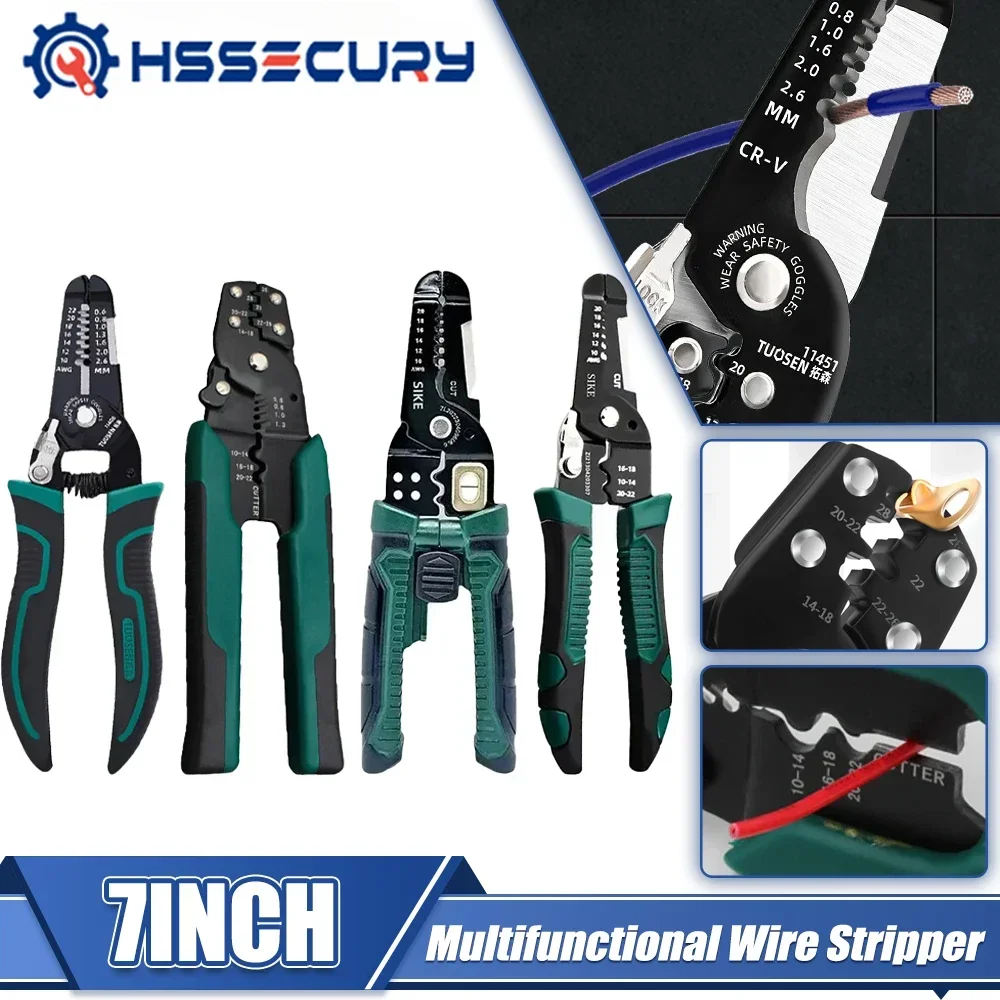 

New Electrician Wire Stripper Pulling Pliers Wire Cutter Multifunction Repairing Scissors Stripping Crimping Pliers Hand Tools