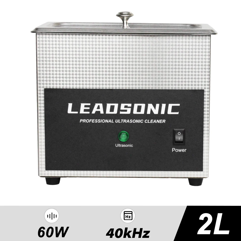 Ultrasonic Extractor 2L 60W Stainless Tank Remove Rust Oil Fuel Nozzle Jewelry