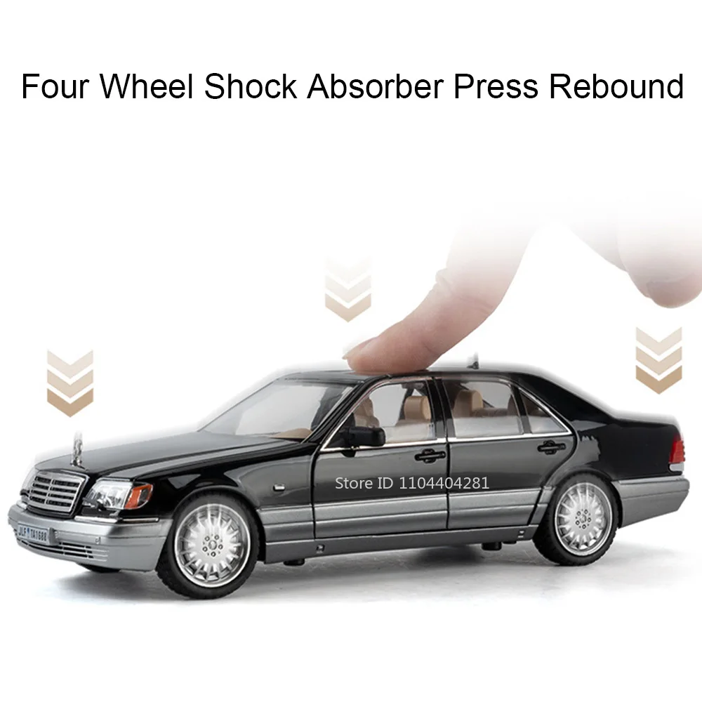 مجسم سيارة W140 / 300SL معدني 1:24 بإضاءة وصوت