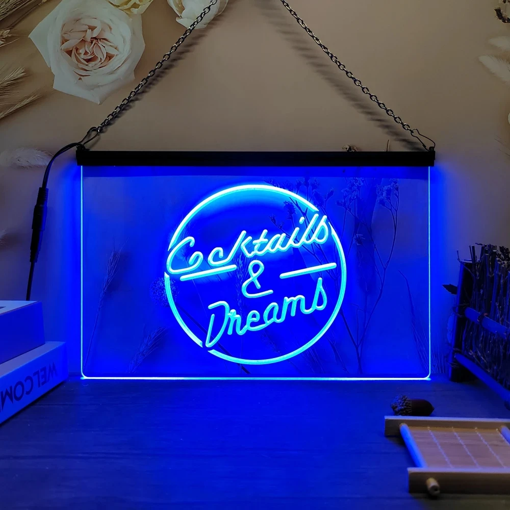 

Коктейли и мечты, пивной бар, вино, яркая неоновая вывеска-3D резьба, настенное искусство для дома, комнаты, фотообои, спальни, офиса, фермерский декор, неоновая вывеска