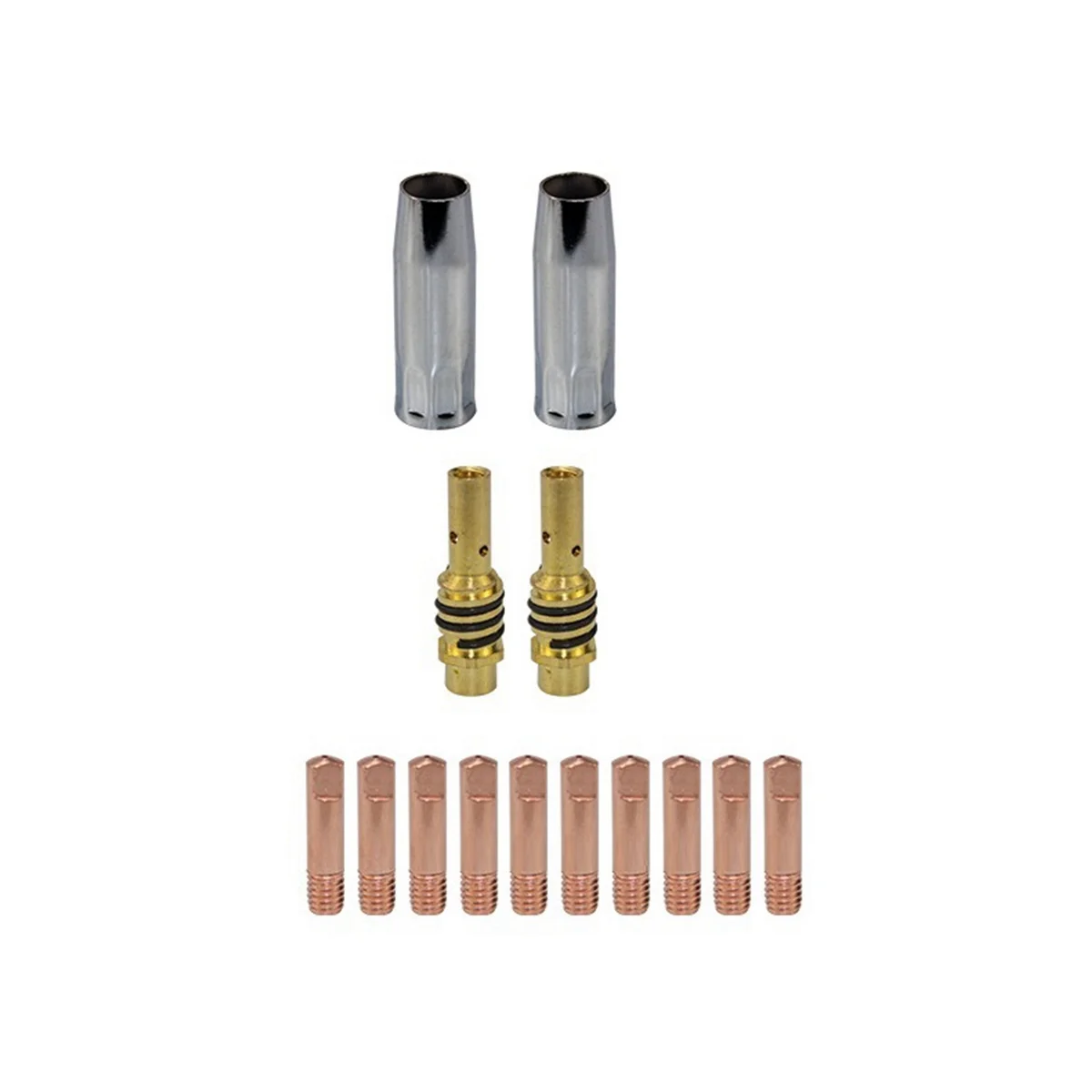 

14Pcs Welding Torch Nozzle MB-15AK Argon Arc Welding 0.8Mm Nozzle Contact Tip for 15AK MIG Welder