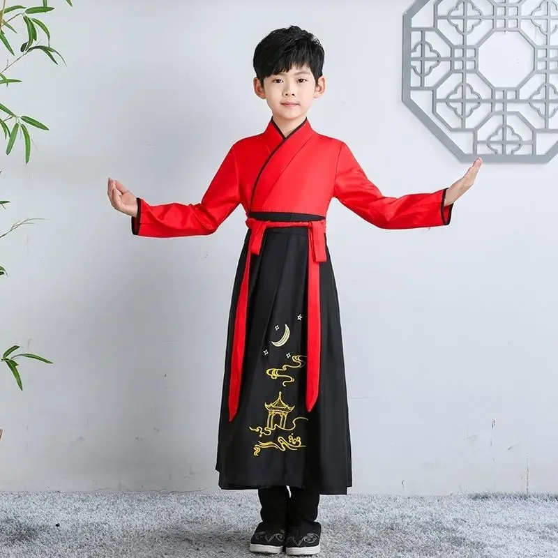 Ancient Kids Traditional Dresses Chinese Outfit Girls Costume Folk Dance Performance Hanfu Dress for Children