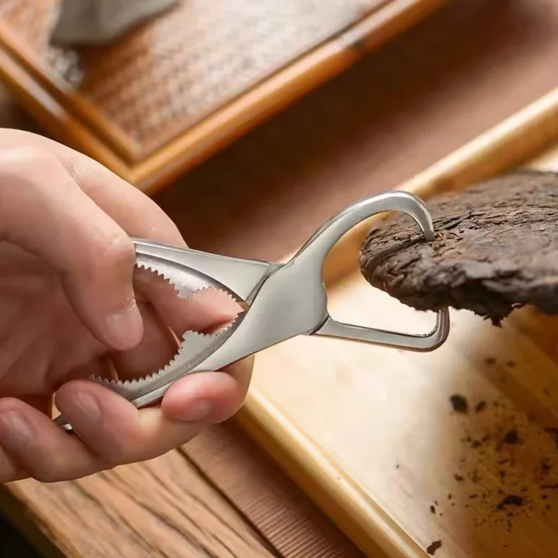 New Stainless Steel Tea Pliers Multifunction Manual Thickened Jaws Puer Clips for Puer Tea Cake