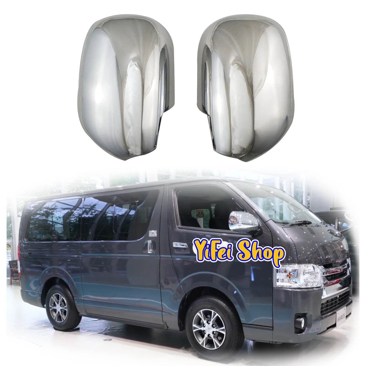 Cubierta-de-espejo-cromado-ABS-para-coche-Toyota-Hiace-Commuter-2 ...