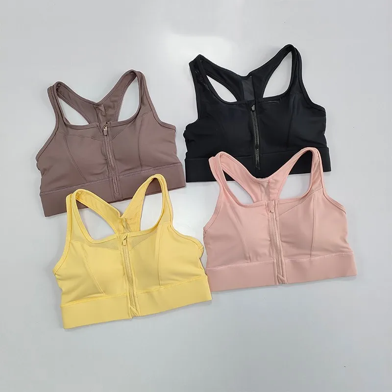 

2023 New Women Sports Bra Yoga Top Shockproof Sport Bras for Fitness Fixed Padded Gym Sports Underwear Push Up Lingerie Female