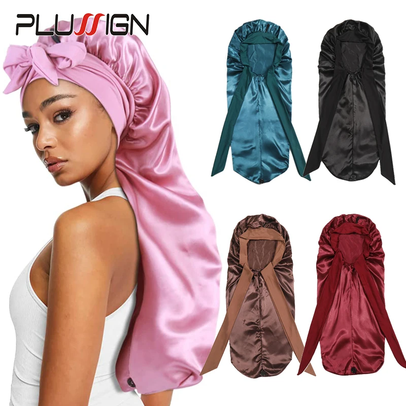Bonnet De Nuit En Satin Pour Tresses - Taille Adulte - Modèle Floral - Neuf Avec étiquettes