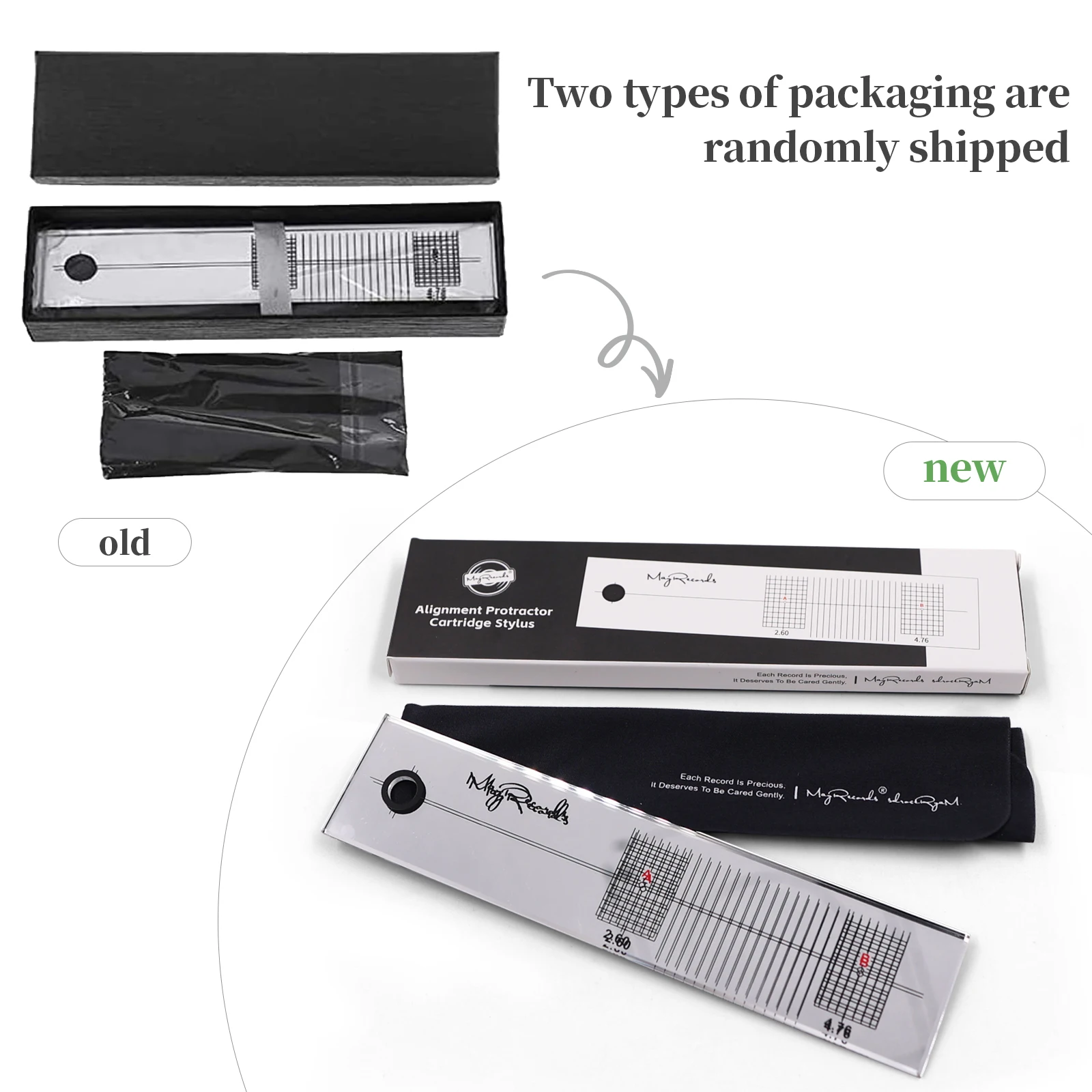 Mayrecords Mirror Ruler Reflective Cartridge Stylus Alignment Protractor Adjustment Tool Phonograph Accessories vinyl record ruler mirror adjustment ruler phonograph cartridge adjustment tool