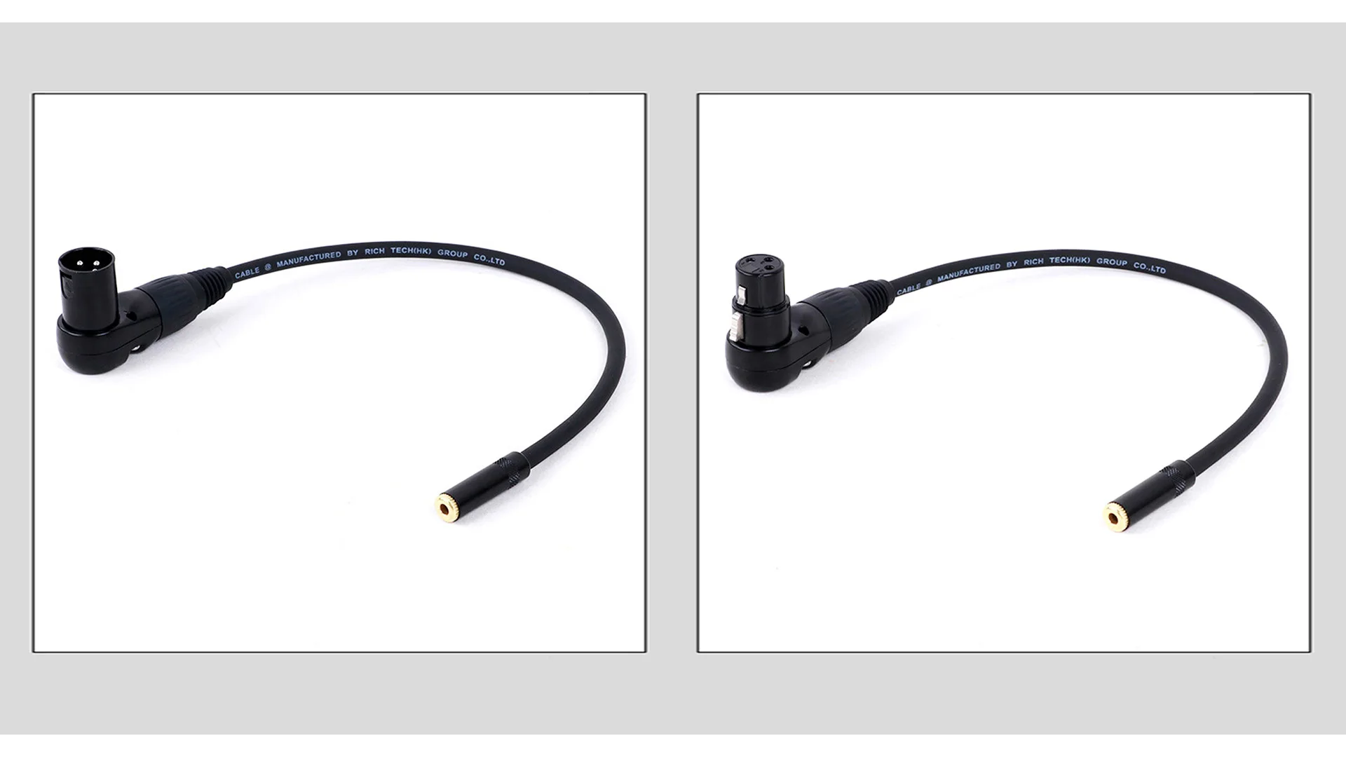 Hochwertige 3,5-mm-Stereo-Buchse an 3-polige XLR-Buchse/Stecker, rechtwinkliges Kabel für Gitarren mikrofone usw. 3,5 M-30M – Detail 5