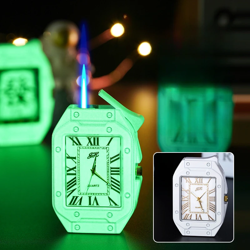 

Hot Creative Watch Lighter Metal Outdoor Windproof Gas Portable Lighter Kitchen Camping Lgniter Men's Gift