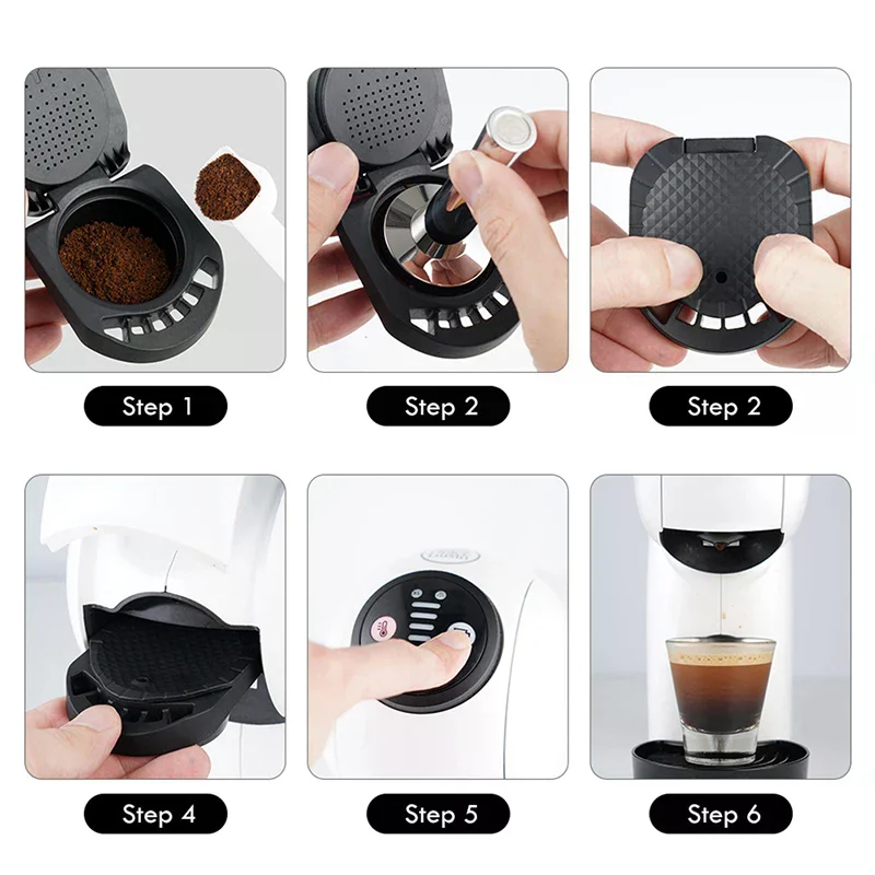 Reusable Capsule Adapter for Dolce Gusto Coffee Capsule Convert Compatible