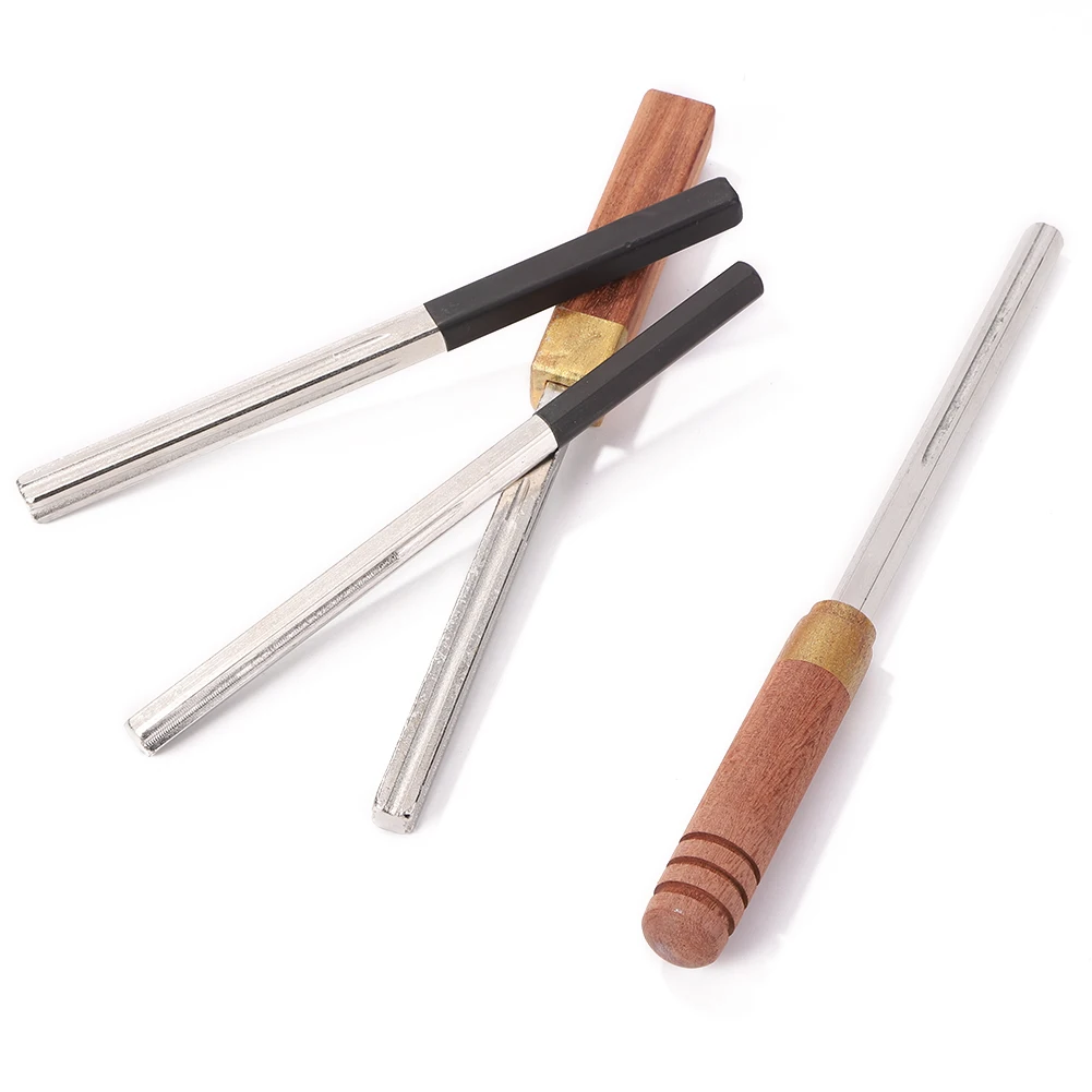 Guitar Fret File Repair Tool Groove Polishing Luthier Tools Wooden/Rubber Handle Maintenance