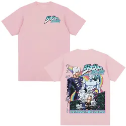 JoJo's Bizarre Adventure Graphic Tee - Unisex Fashion Casual Streetwear - XS (Pink)