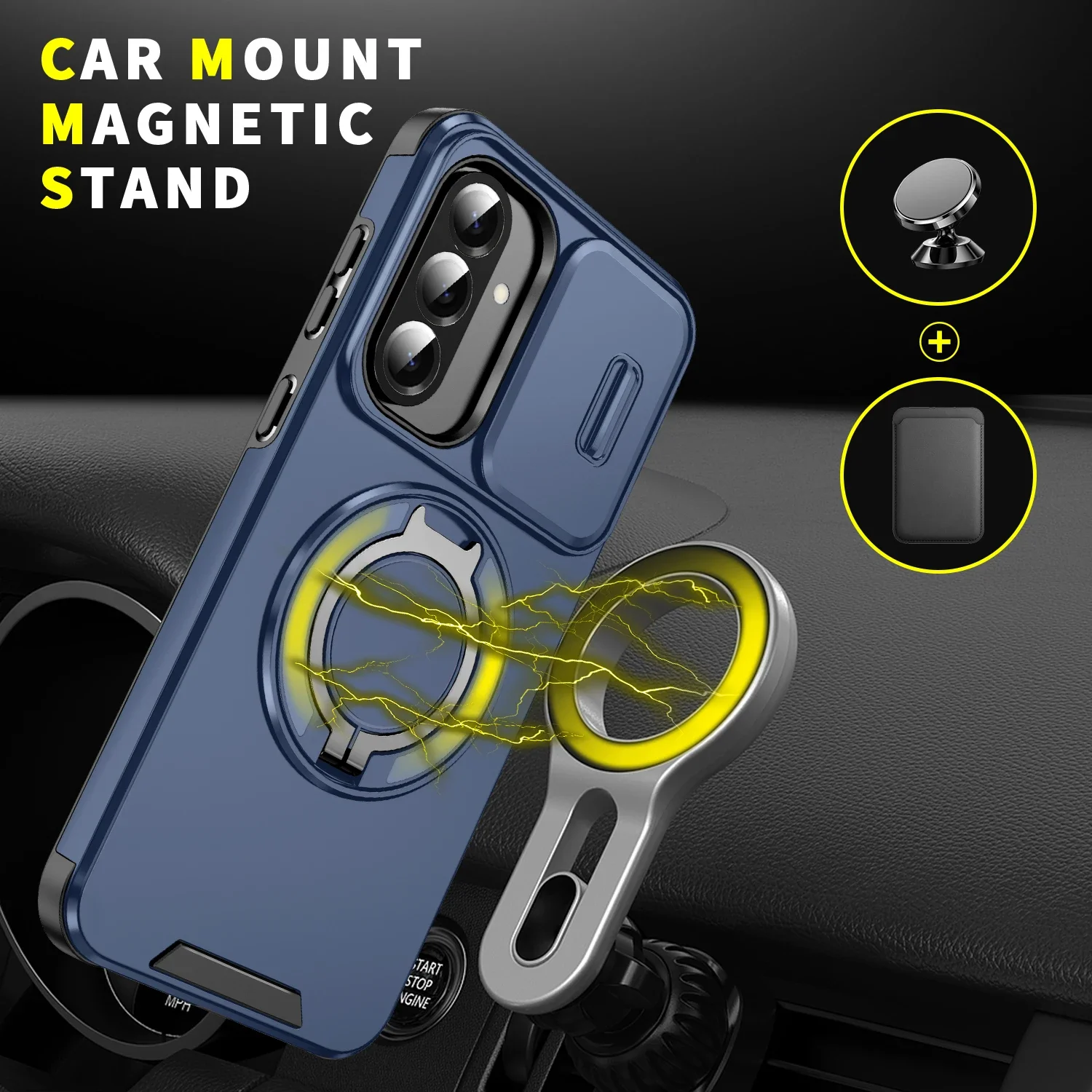 Enhanced Armor Case with Stand Holder - Matte Protective Cover