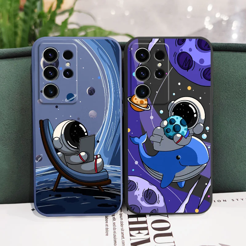Star Astronaut Silicone Phone Case Cover