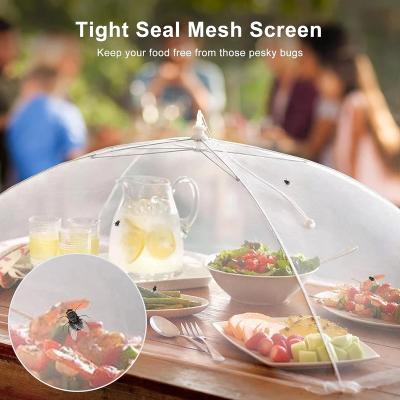 Food Cover Kitchen Utensils Kitchen Supplies 4-1PC Food Covers Mesh Foldable Kitchen Anti Fly Mosquito Tent Dome Net Umbrella Picnic Protect Dish Cover Kitchen Accessories