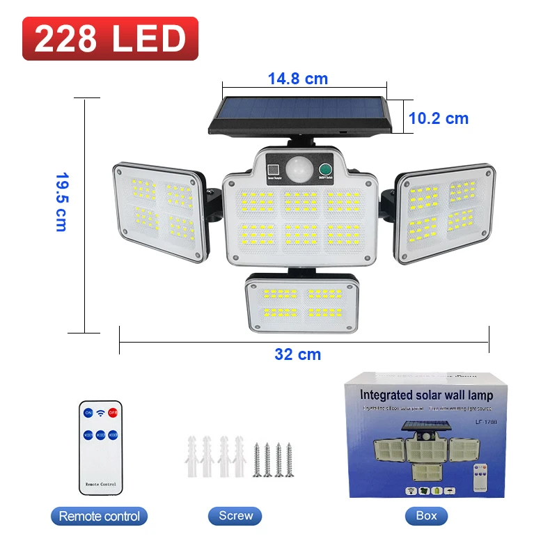 18000LM Upgrade Solar Light Outdoors 10000mAh Waterproof Outdoor Solar LED Light With Motion Sensor Garden Solar Street Lights solar fence lights