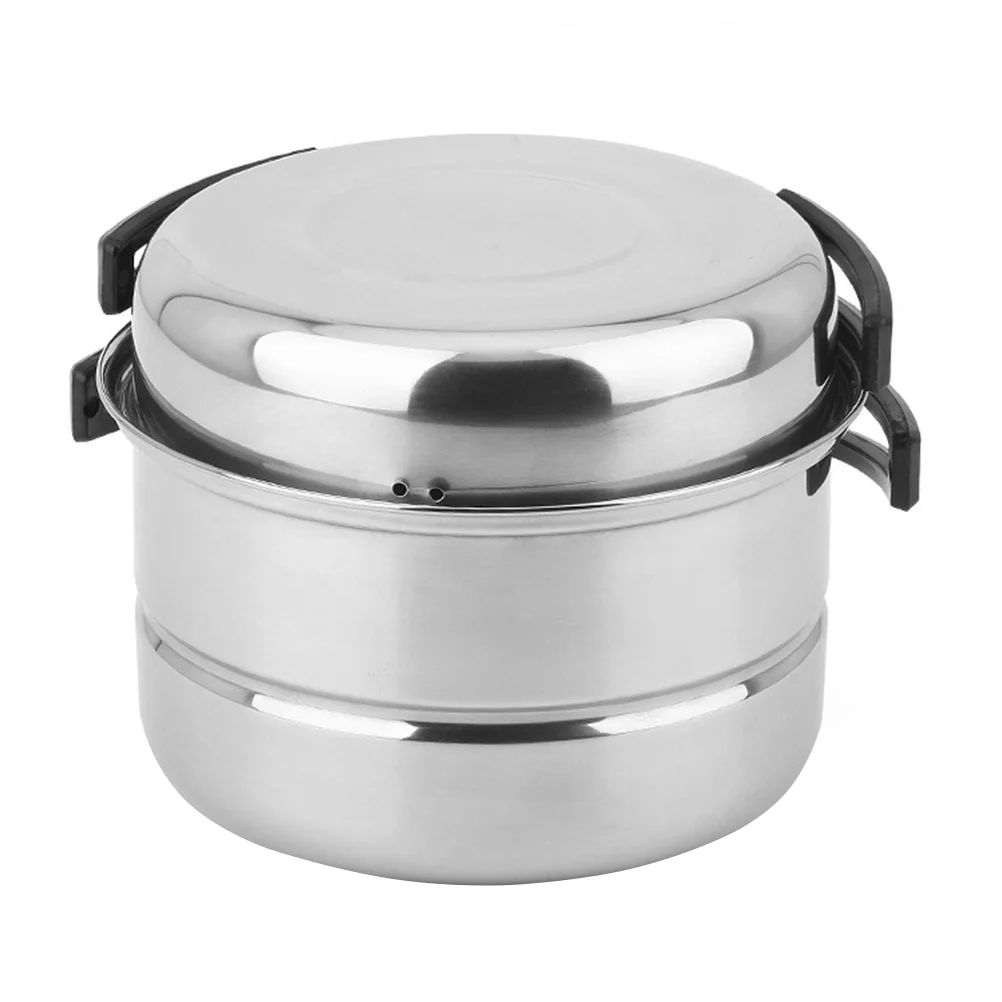 

1 Set 3pcs Stainless Steel Outdoor Camping Picnic Pot Cookware Picnic Pan Set Cooking Tool Set for 2-3 People (Silver)