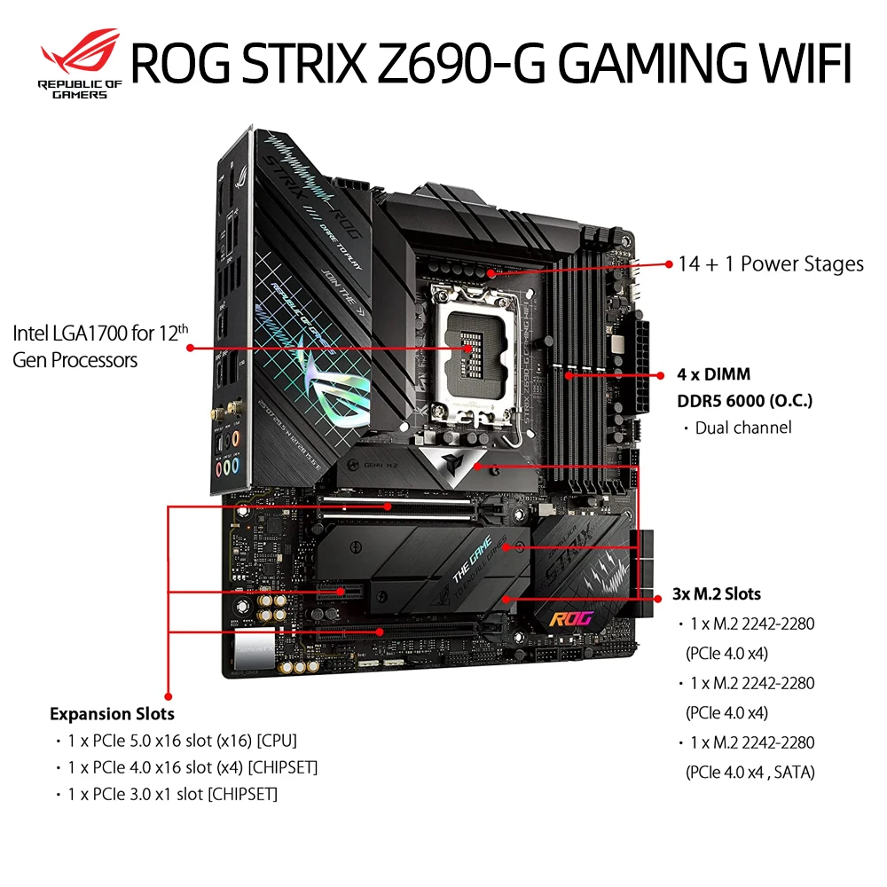 ROG STRIX Z690-G GAMING WIFI, Motherboards
