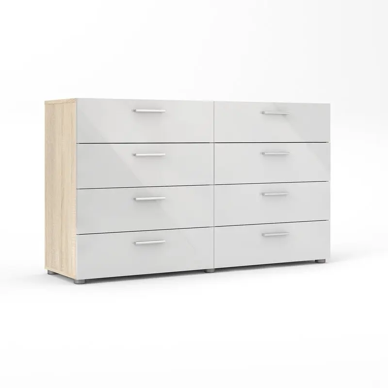 8/4 Drawer Dresser Cabinet Storage Solid Wood Home Furniture for Guest Room Bedroom Modern Style High Gloss Finish Easy Assembly 259 JFurnitures 2026