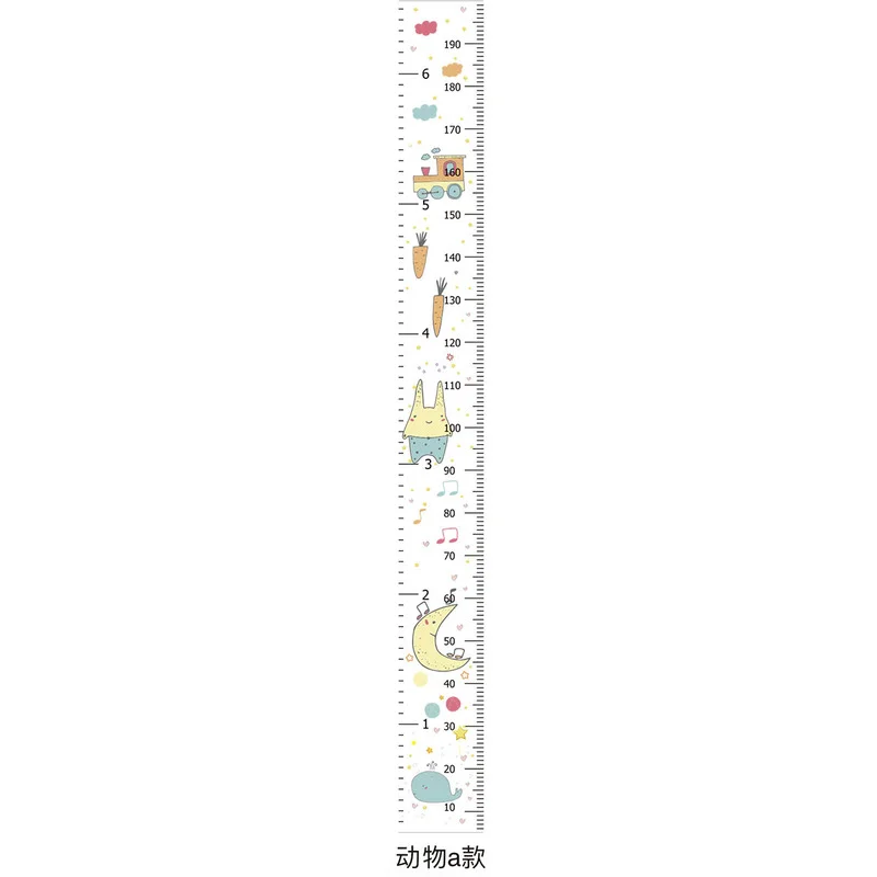 Nordic Cartoon Children Decor Growth Charts Height Hanging Wood Measurement Ruler For Record Decoration