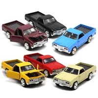 ⁦مجسم شاحنة بيك اب شيفروليه كلاسيك عتيقة بطول 13 سم | Vintage Chevrolet Pickup Truck Diecast Metal Model Car 13cm⁩ - الصورة ⁦5⁩