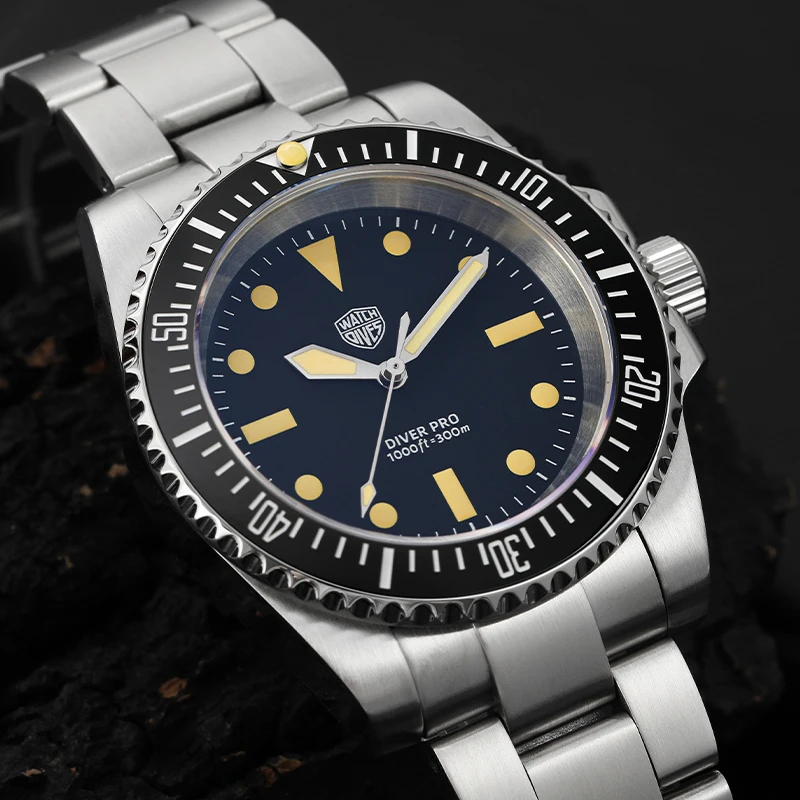 Watchdives WD1680S Milsubmariner NH35 Automatic Watch Men Retro Luxury Vintage 300M Diver Watches Luminous Wristwatch