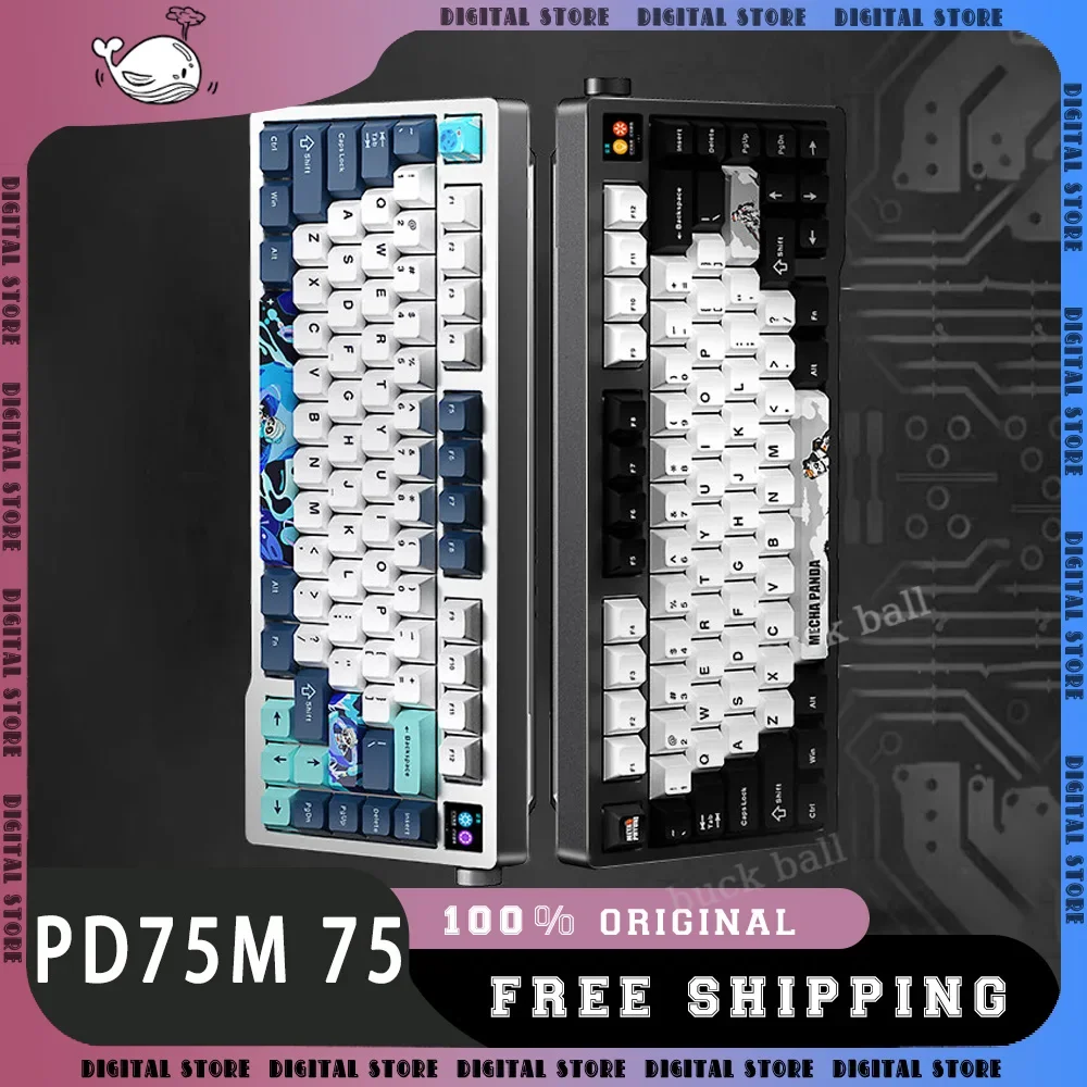 

METAPHYUNI PD75M -V2 Mechanical Keyboard 3mode 2.4G/USB/Bluetooth Wireless Keyboard Hot Swap RGB Light 80 keys Gamer Keyboards