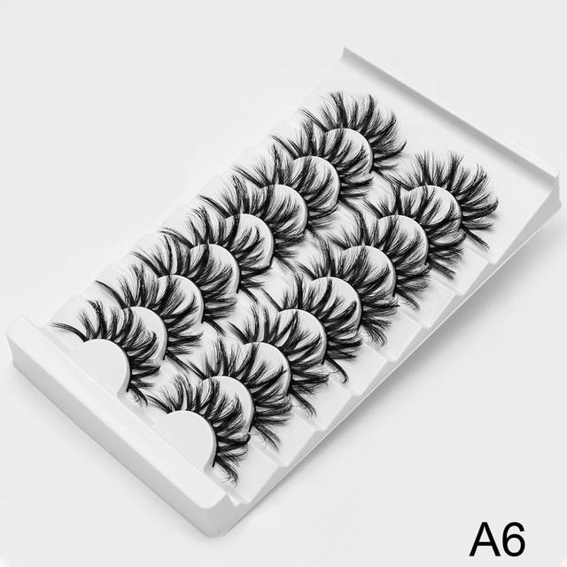 8 pairs 3D Mink Lashes Natural False Eyelashes Dramatic Volume Fake Lashes Makeup Eyelash Extension Silk Eyelashes
