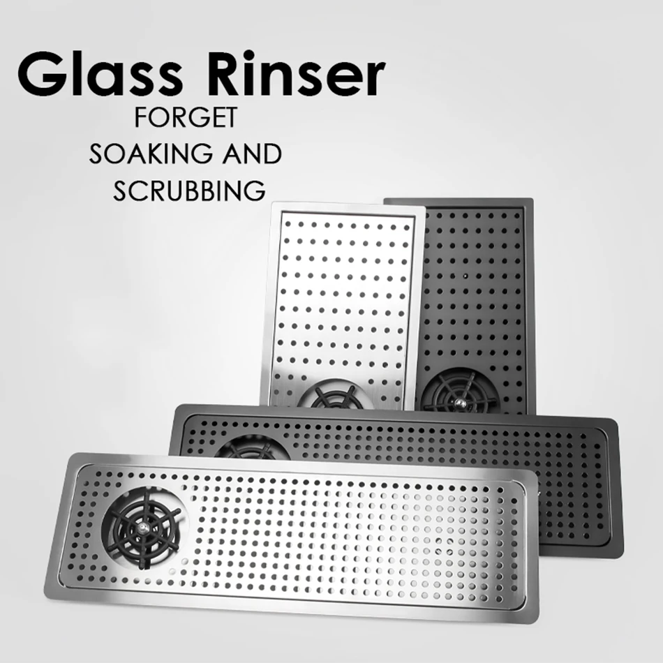 Glass Rinser Diameter 304 Stainless Steel Glass Rinser for Coffee Cup Milk Tea Cup Washer