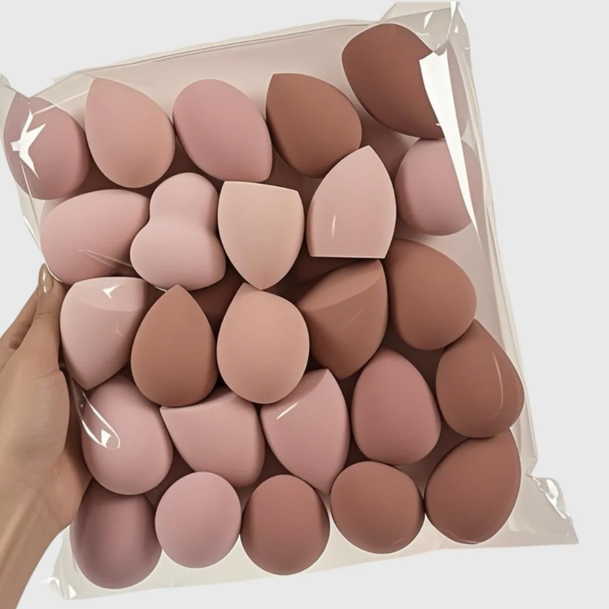 8Pcs Hydrophilic Makeup Sponge Set - Assorted Shapes & Powder Foundation | Non-Latex Flawless Application Professional Kit