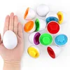 4pcs Smart Egg Matching Toys Children Early Educational Montessori Learning Toys Color Shape Vehicle Vegetable Cognition Toy DDJ 4