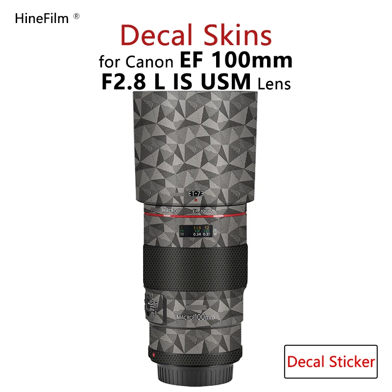 

for Canon EF 100 f/2.8 Lens Sticker EF100 F2.8 Wrap Cover Skin For Canon EF100mm f/2.8 Macro Lens Decal Protector Coat Film