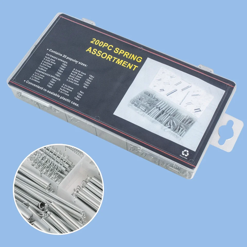 200pcs Extension Compression Spring Assortment Kit, Dominican Republic