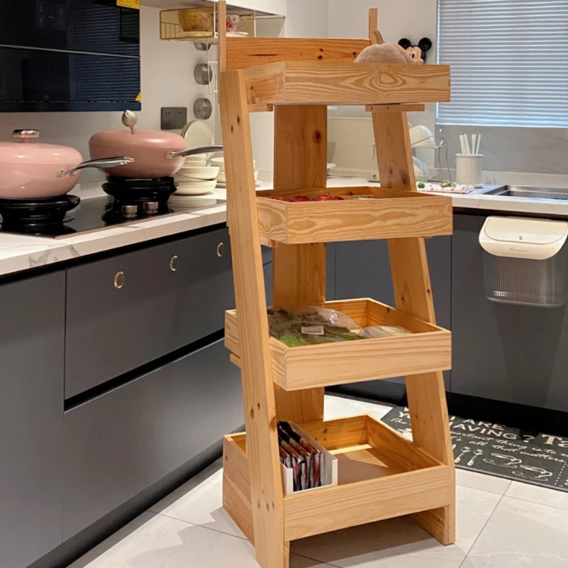 

Kitchen Storage Rack Household Floor Storage Multi-Layer Fruit and Vegetable Article Storage Shelf Multi-Functional