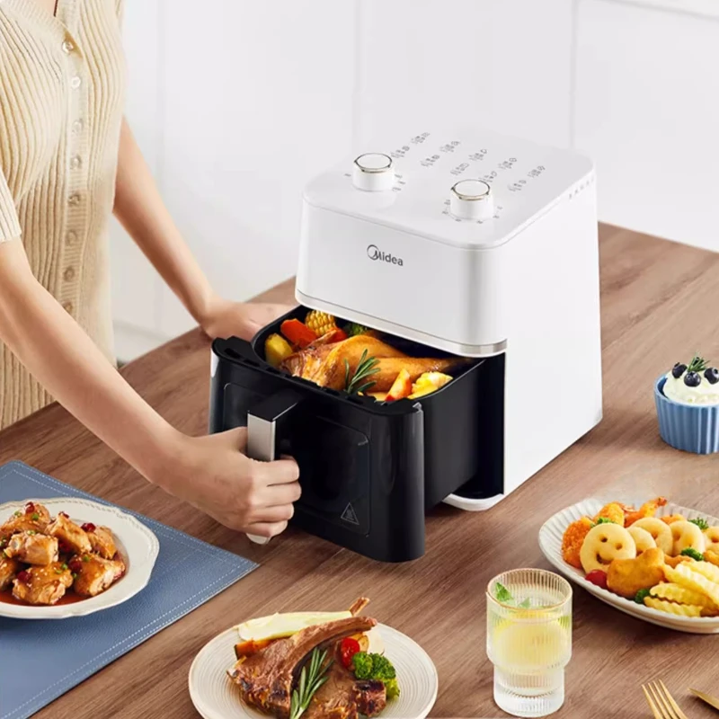 5.5L Visual Air Fryer Oven with Digital Touchscreen, 8-in-1 Oil-Free Roaster, 360&deg; View Cooking Machine for Family