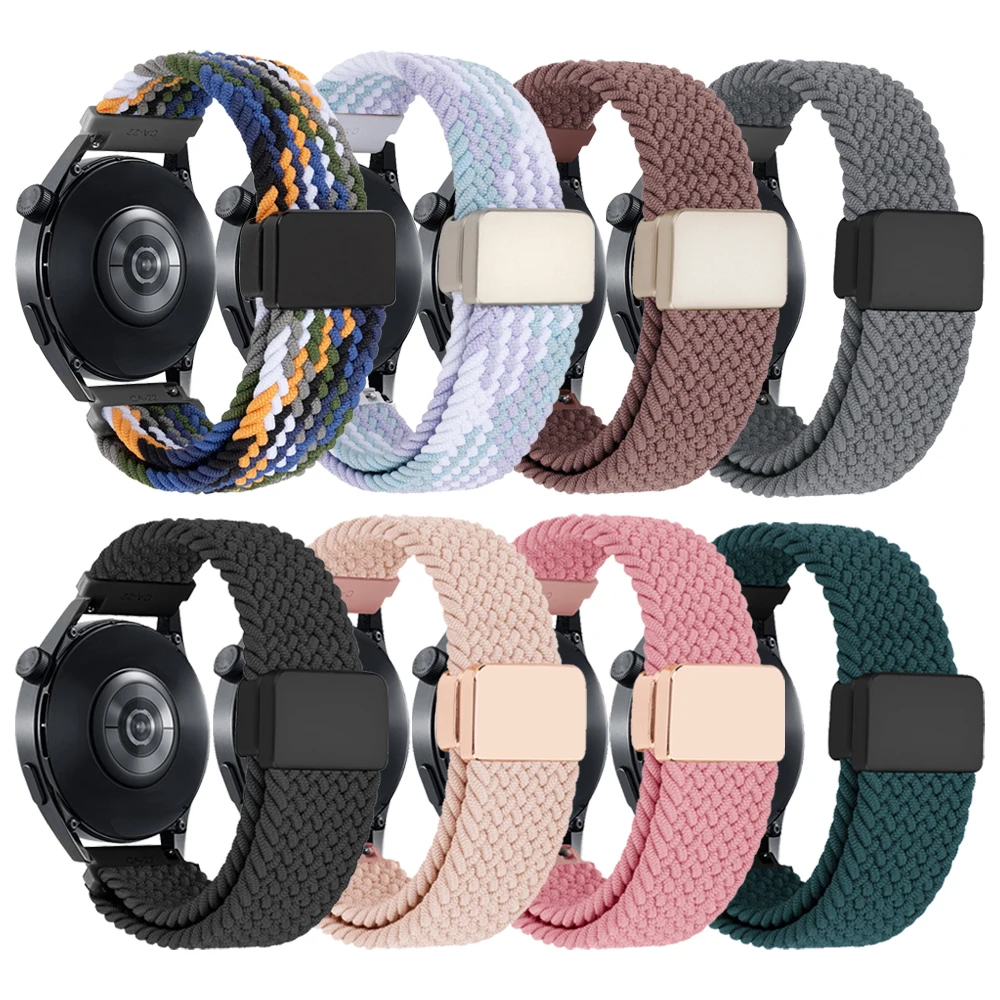Magnetic Buckle Braided Nylon Watch Strap Bracelet