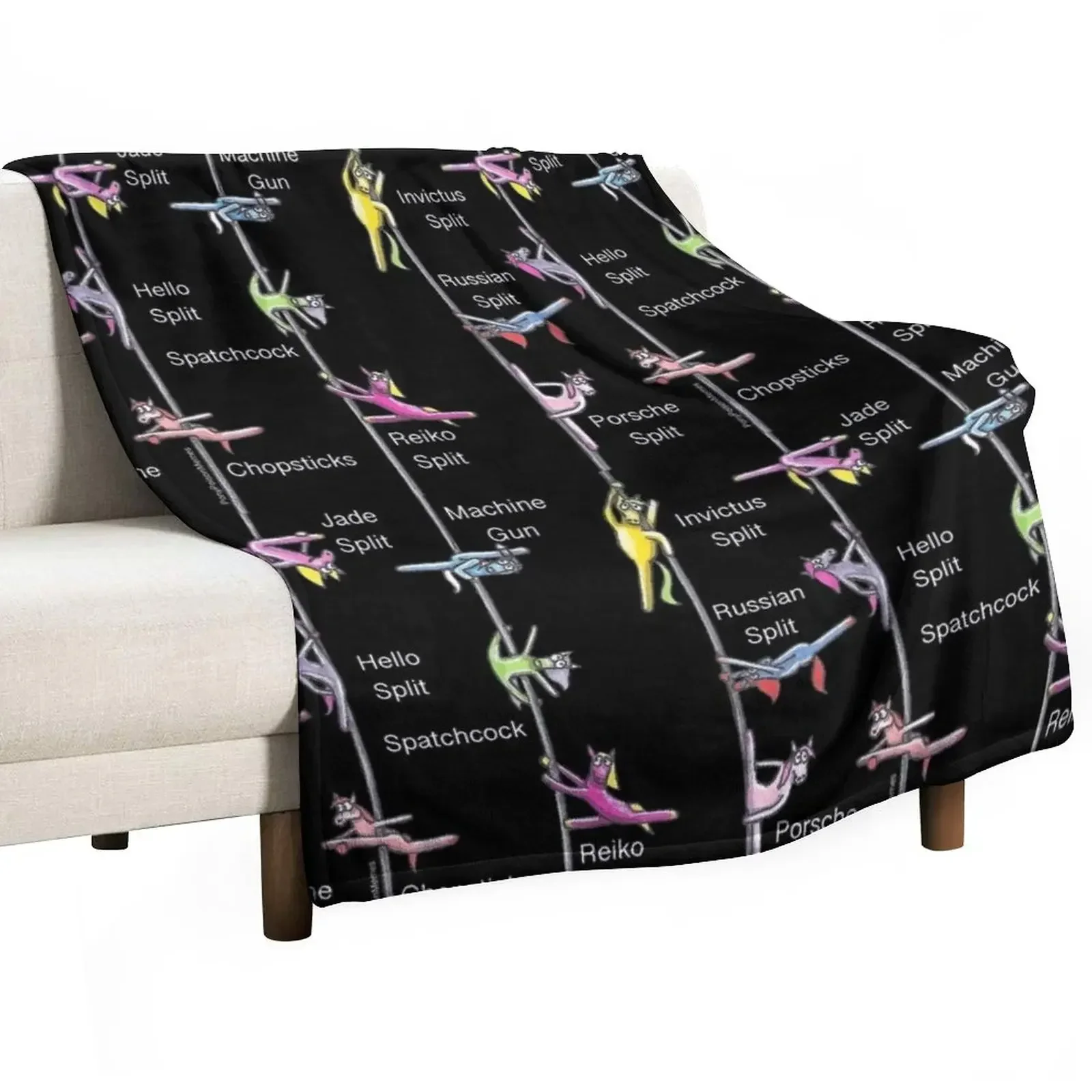 

Spreadies Every Day Pole Dancing Ponies Throw Blanket Plaid fluffy For Baby Sofa Blankets