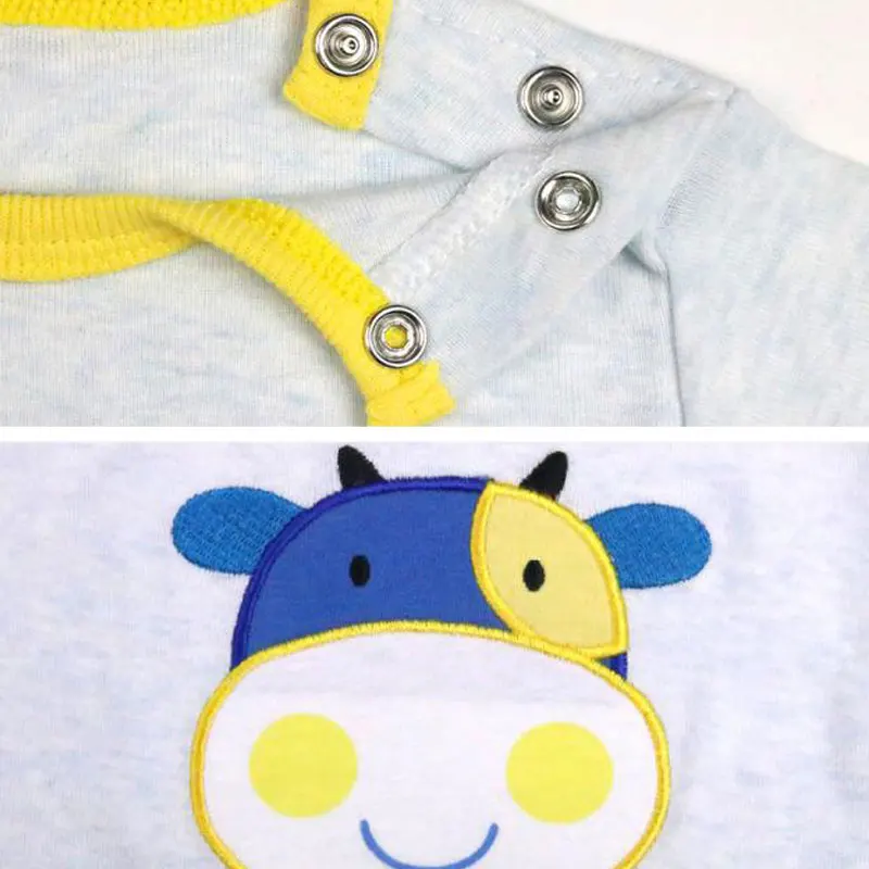 [5 Pcs/Lot Random Color]Baby Boy Girl Long Sleeve T-shirt Cartoon Print Baby T-Shirt O-Neck Infant Tops Cotton Newborn Clothes