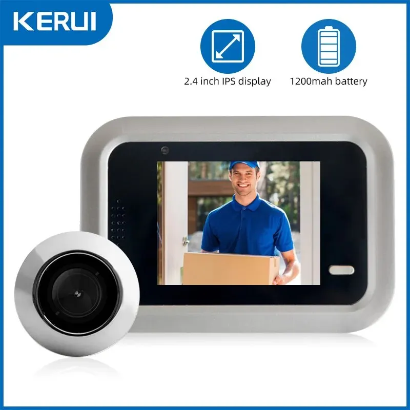 2.4 Inch Doorbell Peephole Viewer Digital Door Camera 120° LCD HD Pixels Cat Eye Door Bell Outdoor Smart Home Security Monitor