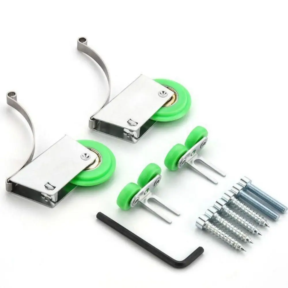 Description Picture 6 of item4PCS New Aluminum Alloy Door Runners Rollers Silent Sliding Door Wheel Hardware Partition Light Rail Track Roller Wall Cabinet