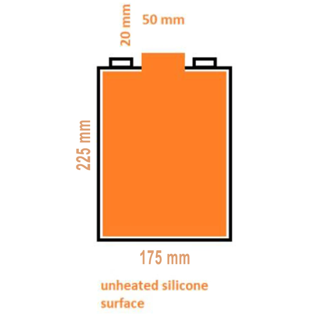 12V 100W Silicone Heating Pad For Battery Box Insulation Heating 100w Brand New High Quality Insulation Heating Silicone