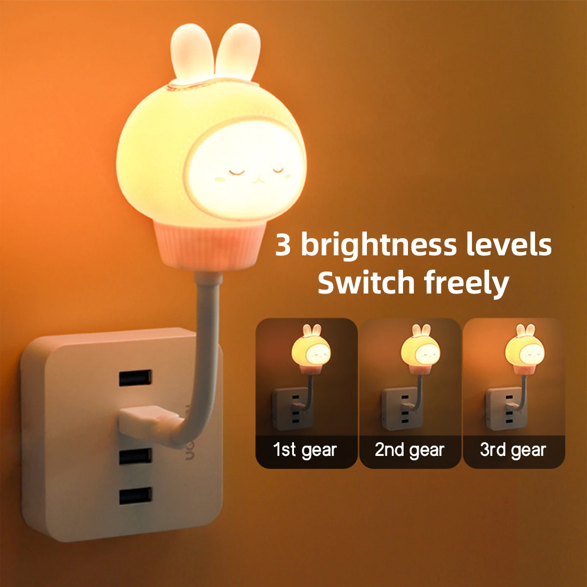 USB LED Night Light for Kids Bedroom with Remote Control