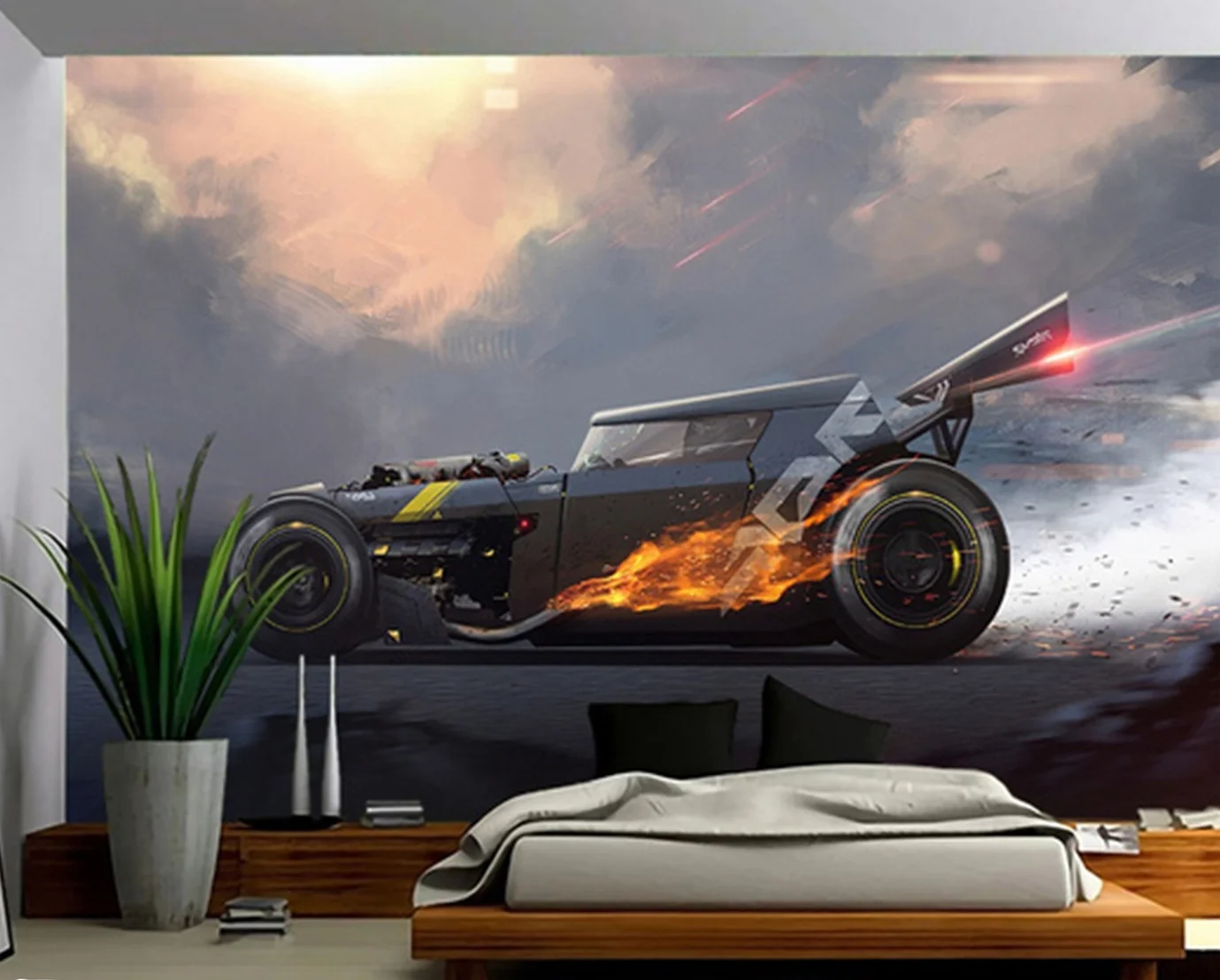 Hot Rod Tapestry Modified Car Tapestry Wall Hanging Art Bedroom Decoration Psychedelic Wall Curtain Background