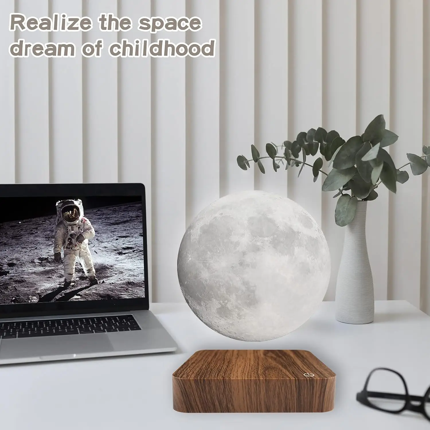 UVEHAS Lampada a levitazione della luna, levitazione magnetica che gira 3D stampa luna luce luna galleggiante per la casa ufficio decorazione (3 colori UVEHAS Lampada a levitazione della luna, levitazione magnetica che gira 3D stampa luna luce luna galleggiante per la casa ufficio decorazione (3 colori