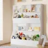 Toy Storage Organizer for Kids, Large Wooden Open Bookcase 4-Tier Children Storage Cabinet, Cubby Bookshelf for Playroom Bedroom 2