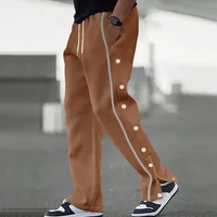 Pantalon Long en Jacquard, simple boutonnage, Patchwork, ample, grand pantalon décontracté, polyvalent, sanitaire, nouvelle collection printemps et automne 2025 1