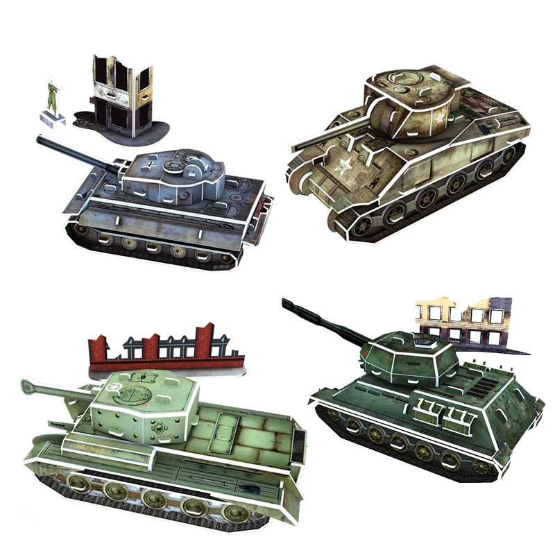 3d Stereo Puzzle Fire Rescue Vehicle Aircraft Police Traction Transport Children's Assembled Toys P006